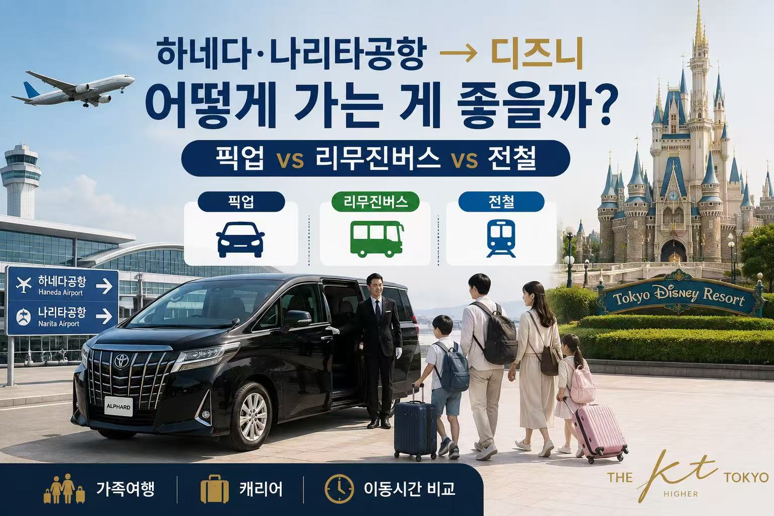 도쿄 하네다공항·나리타공항에서 디즈니랜드 가는 방법｜공항 픽업, 리무진버스, 전철 비교