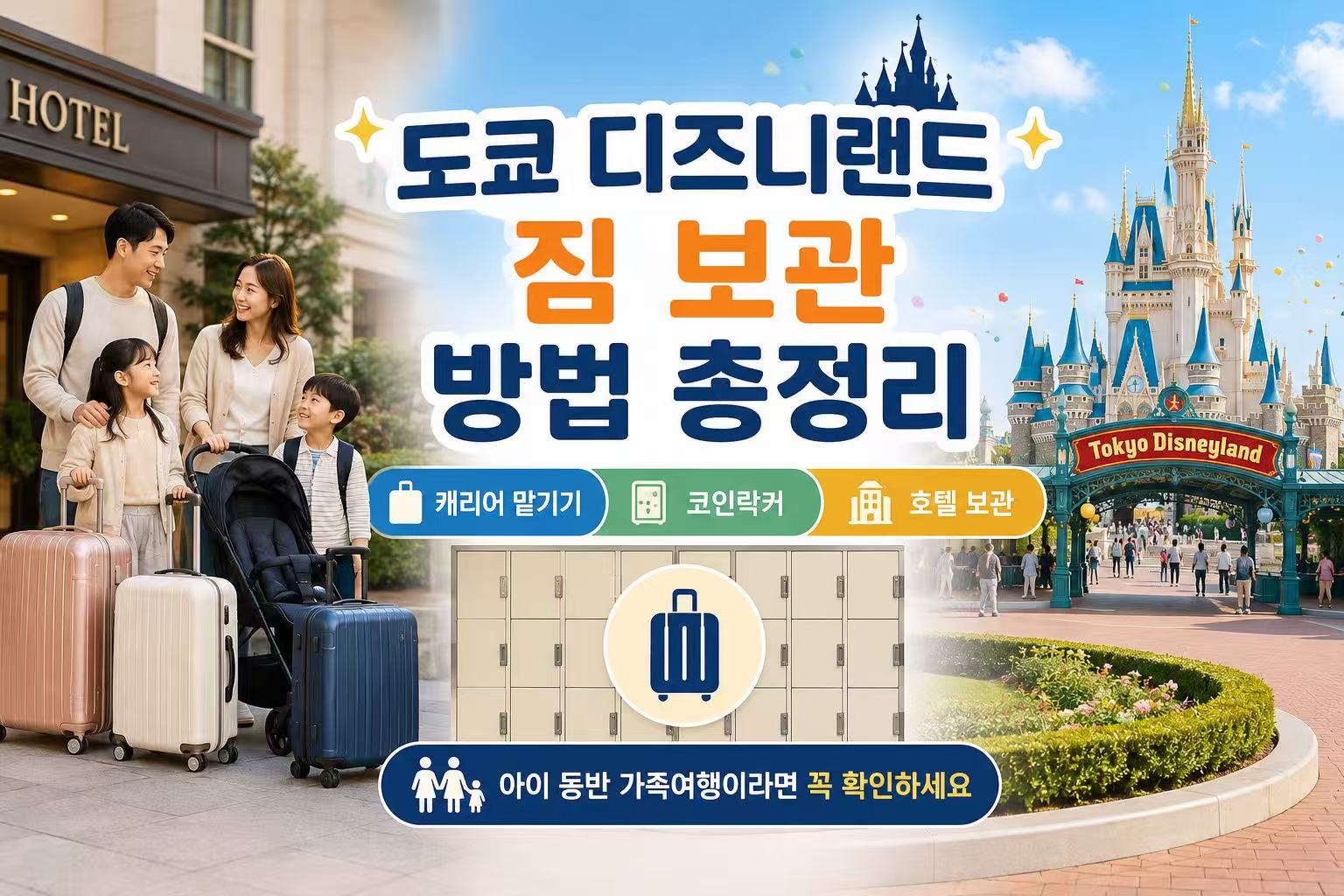 도쿄 디즈니랜드 짐 보관 방법｜캐리어 맡기기·코인락커 위치·호텔 짐 보관 안내
