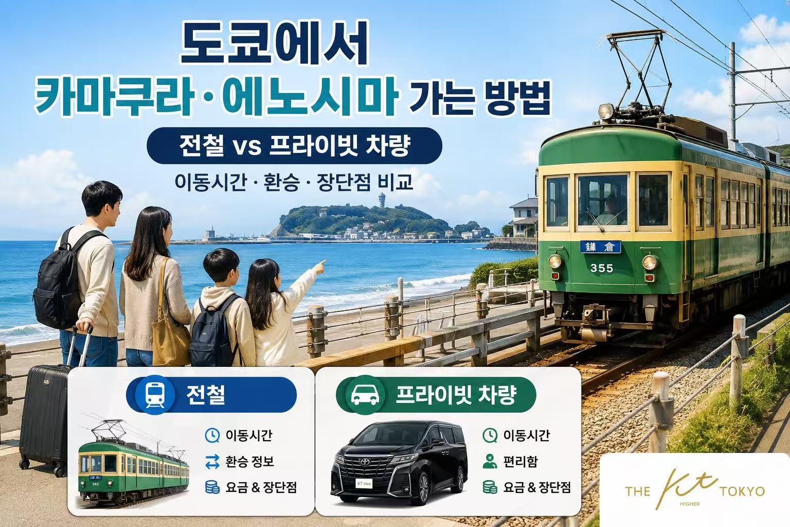 도쿄에서 카마쿠라·에노시마 가는 방법｜전철과 프라이빗 차량 이동 비교