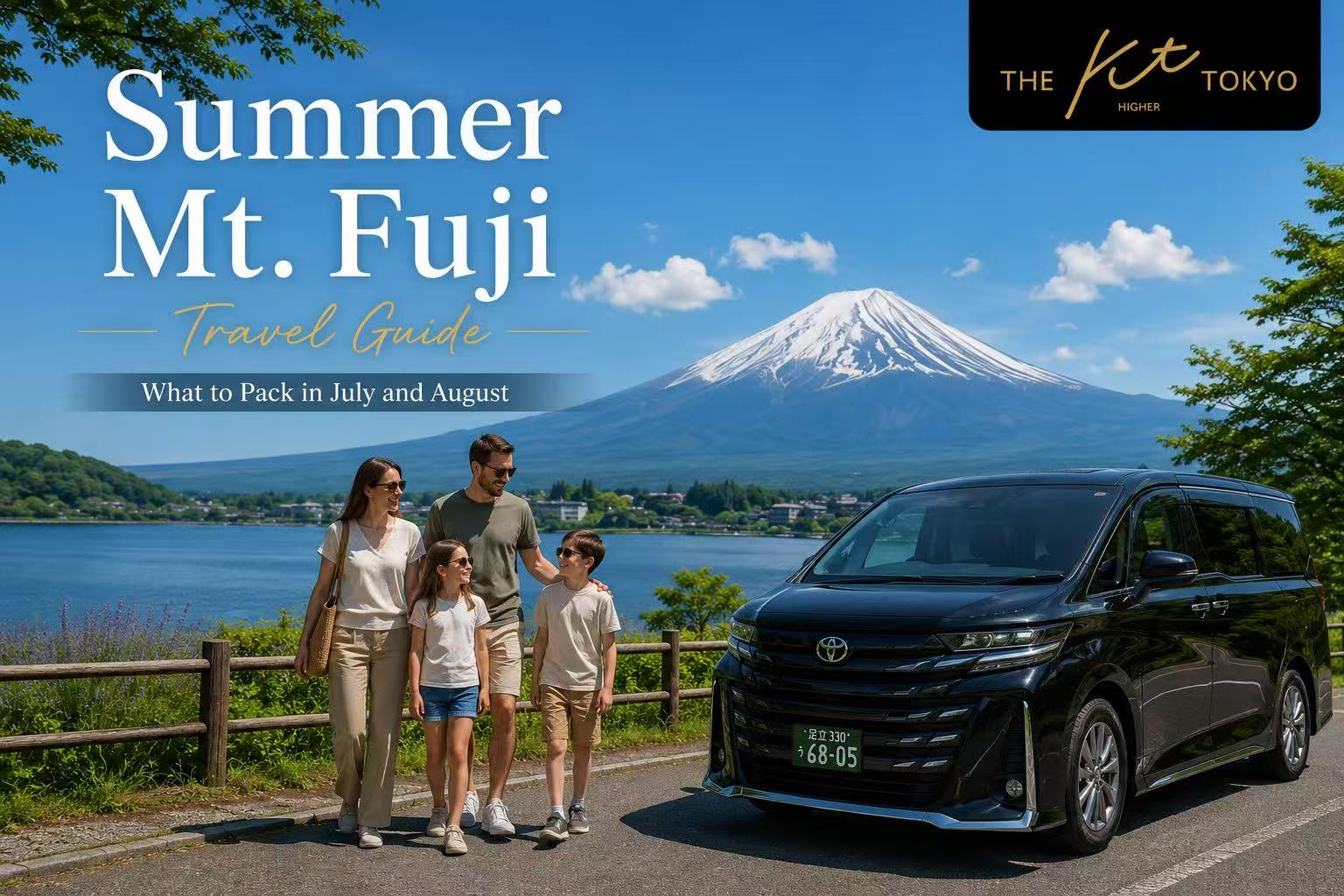 Summer travel at Mt. Fuji with Lake Kawaguchiko in July and August