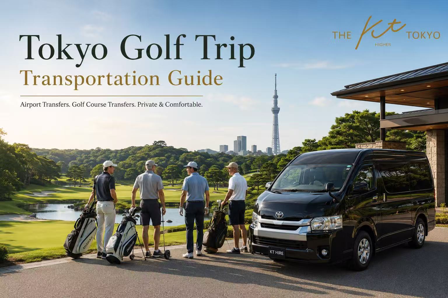 Golf travelers arriving in Tokyo with private transportation